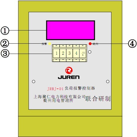 负荷报警控制器面板示意图