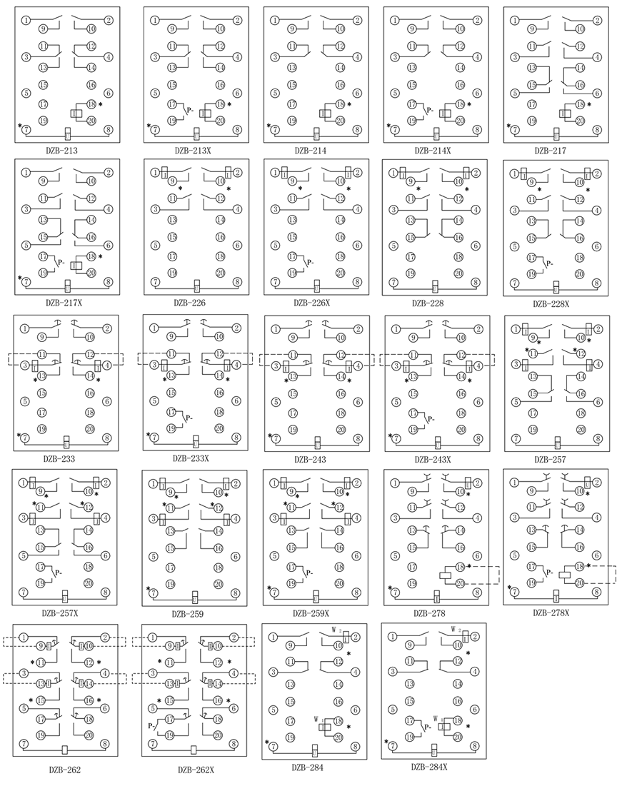 DZB-214,DZB-214X接线图