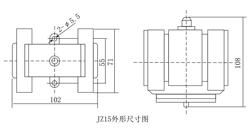 JZ15-26外形及开孔尺寸图