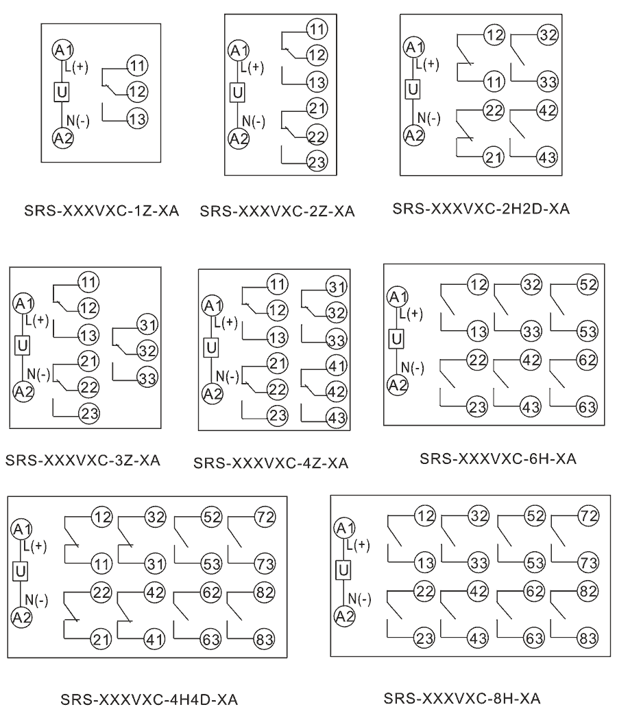 SRS-24VDC-1Z-8A内部接线图